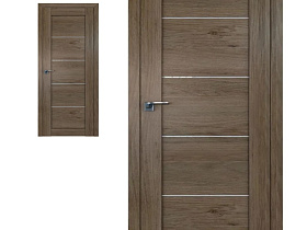 Межкомнатная дверь Profil Doors экошпон серия XN 2.11XN Дуб Салинас темный, полотно с матовым стеклом