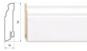 Плинтус Pedross МДФ 5910 белый 70х18 мм, 1 м.п.