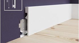 Плинтус из дюрополимера ударопрочный Solid 1 UHD 28/100 С Белый (под покраску), 15х99х2000 мм, 1 м.п.