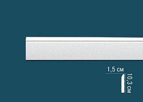 Молдинг Перфект гладкий AD307 15х103х2400 мм, 1 м.п.