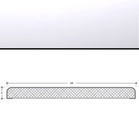 Добор тип 1/100 (2100x100x11мм) для дверей с отделкой эмалью, Белый