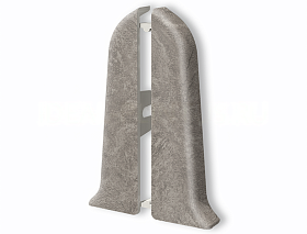 Торцевая заглушка (пара) для плинтуса Идеал Классик-85, К-П85-Тп 547 Лофт светло-серый, 85мм