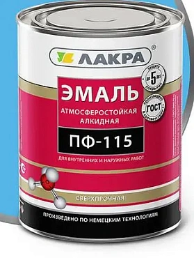 Эмаль ПФ-115 ЛАКРА, светло-голубой Л-С, 20 кг