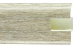 Плинтус ПВХ Winart с кабель-каналом 58 мм 801 Дуб Рене (58х22х2500 мм), 1 п.м.