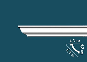 Карниз Перфект гладкий AB146 43х42х2440 мм, 1 м.п.