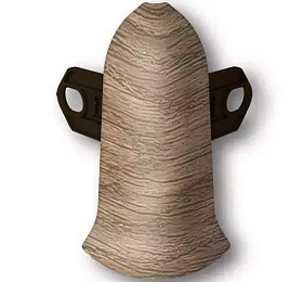 Угол наружный для плинтуса Идеал Классик-70, К-П70-Нк (пластиковый с кабель-каналом) 321 Падук 70 мм