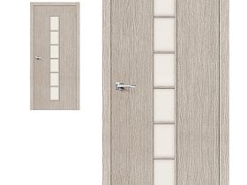 Межкомнатная дверь Браво Эко Шпон Тренд-12 3D Cappuccino Magic Fog