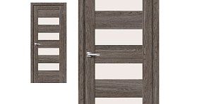 Межкомнатная дверь Браво-23 Ash Wood стекло Magic Fog