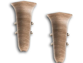 Угол внутренний для плинтуса Идеал Классик-70,К-П70-В 203 Дуб беленый, 70 мм