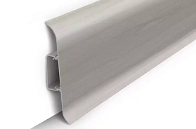 Напольный плинтус Идеал Классик К-П85п (пластиковый с кабель-каналом), 268 Клен серый 2200мм/85мм/22мм, 1 м.п.