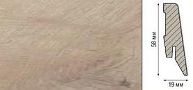 Плинтус МДФ Kronotex Ktex1 D 4728 2400x58x19 мм, 1 м.п.