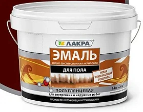 Эмаль акриловая  для пола ЛАКРА, красно-коричневый Л-С, 2.4 кг