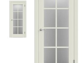 Межкомнатные двери Velldoris Экошпон ALTO 13 цвет Светло-серый Эмалит стекло Мателюкс