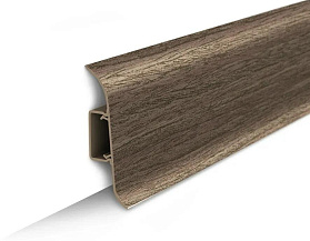 Напольный плинтус Идеал Классик К-П55п (пластиковый с кабель-каналом) 292 Орех миланский, 2200мм/55мм/22мм, 1 м.п.