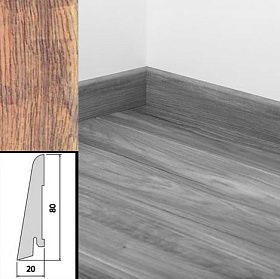 Плинтус шпонированный Tarkett 80x20 Art Salvatoreshine, 1 м.п.
