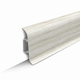 Напольный плинтус Идеал Классик К-П70п (пластиковый с кабель-каналом) 267 Клен белый, 2200мм/70мм/22мм, 1 м.п.
