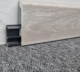 Напольный плинтус Winart HDPS 80 мм 017 Ясень Северный (80х20х2000 мм), 1 п.м.