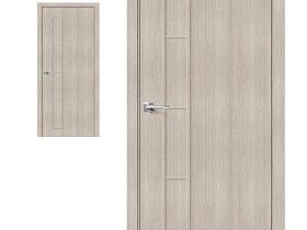 Межкомнатная дверь Браво Эко Шпон Тренд-3 Cappuccino Veralinga, глухое полотно