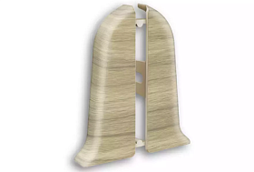 Торцевая заглушка (пара) для плинтуса Идеал Классик-70, К-П70-Тп 263 Клён северный, 70 мм