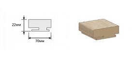 Стойка Т (п)для дверей Браво, Л-21 (БелДуб) для складных дверей