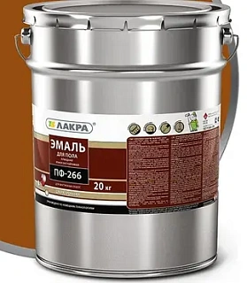 Эмаль ПФ-266 ЛАКРА, золотисто-коричневый Л-С, 2 кг