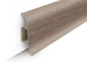 Напольный плинтус Идеал Классик К-П70п (пластиковый с кабель-каналом) 211 Дуб рустик, 2200мм/70мм/22мм, 1 м.п.