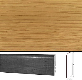 Плинтус шпонированный Tecnorivest Дуб 70х13, 1 м.п.