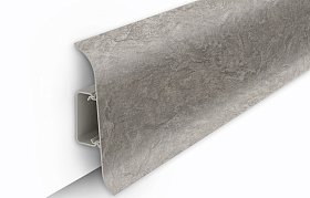 Напольный плинтус Идеал Классик К-П85п (пластиковый с кабель-каналом), 547 Лофт светло-серый 2200мм/85мм/22мм, 1 м.п.