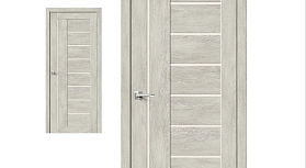 Межкомнатная дверь Браво Эко Шпон Браво-29 Chalet Provence, стекло Magic Fog