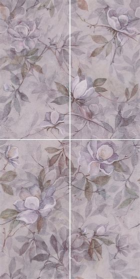 Панно Kerama Marazzi VT/C413/4x/11037R Магнолия 3 матовый 60х120 из 4 частей (30х60) 60x120x9