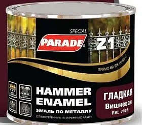 Эмаль по металлу PARADE Z1  RAL 3005  гладкая, вишневый Л-С 0,75л