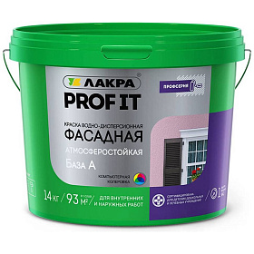 Краска фасадная ЛАКРА PROF IT, База А, 6 кг