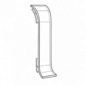 Соединитель для плинтуса Deconika Д-П70-С (пластиковый с кабель-каналом) 303 Венге Темный 70мм