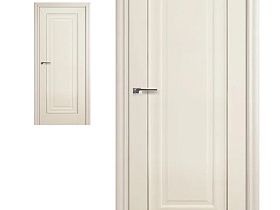 Межкомнатная дверь Profil Doors экошпон серия X 23X Ясень белый (Эш Вайт), глухое полотно (молдинг серебро)