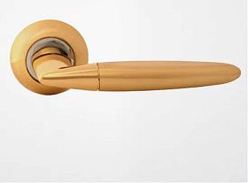 Межкомнатная дверная ручка Rossi JETA LD 92-1 SG/GP Золото матовое/золото