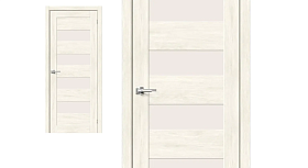 Межкомнатная дверь Браво Эко Шпон Браво-23 Nordic Oak, стекло Magic Fog