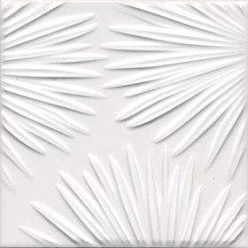 Декор Kerama Marazzi Марокканская коллекция Агдаль KMD2SFE001BN Декор 4 белый матовый структура 15x15x0,9