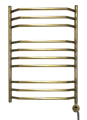 Полотенцесушитель электрический Domoterm Лаура П10 500х800 АБР ER, нижнее правое, бронза