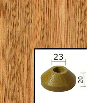 Кольцо массивное для обвода труб Pedross 23х20 Сипо (красное дерево)