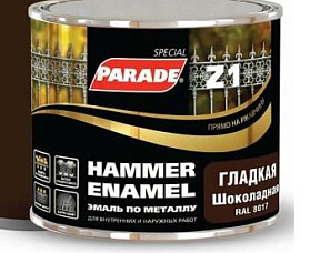 Эмаль по металлу PARADE Z1 гладкая  RAL 8017 шоколадный Л-С 0,45л