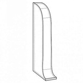 Торцевая заглушка левая к плинтусу Dekor Plast 67мм LL023 Граб Темный