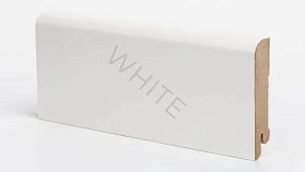 Плинтус МДФ DeArtio Эконом W02-60 Белый 60х16х2050, 1 м.п.