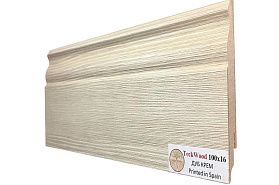Плинтус МДФ TeckWood фигурный 100х16мм Дуб Крем, 1 м.п.