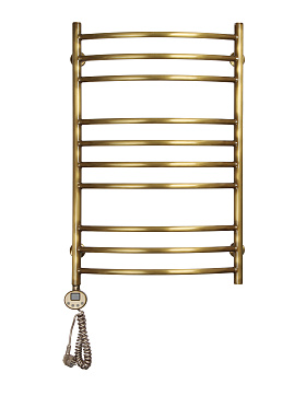 Полотенцесушитель электрический Domoterm Калипсо П10 500х800 АБР EL, нижнее левое, бронза