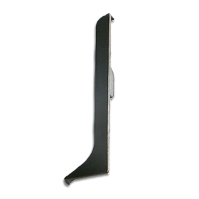 Заглушка левая Русский профиль SSZ-60мм из алюминия для алюминиевого плинтуса 60 мм, серебро