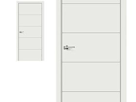 Межкомнатная дверь Браво Винил Graffiti Граффити-1 Super White