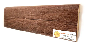 Плинтус МДФ TeckWood цветной прямой 75х16мм Дуб Амбар, 1 м.п.