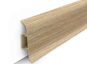 Напольный плинтус Идеал Классик К-П70п (пластиковый с кабель-каналом) 218 Дуб европейский, 2200мм/70мм/22мм, 1 м.п.