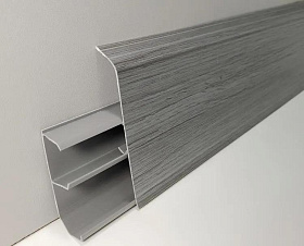 Плинтус ПВХ Winart QUADRO 80x22мм 333 Серебристый Жемчуг, 1 м.п.