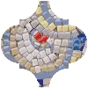 Декор Kerama Marazzi OP/A169/65000 Арабески Майолика Гауди 6.5х6.5